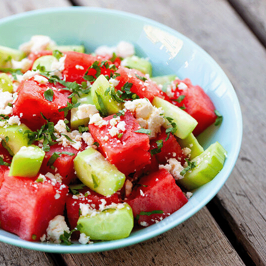 Mehr Informationen zum Thema: Wasser&shy;melonen&shy;salat mit Feta